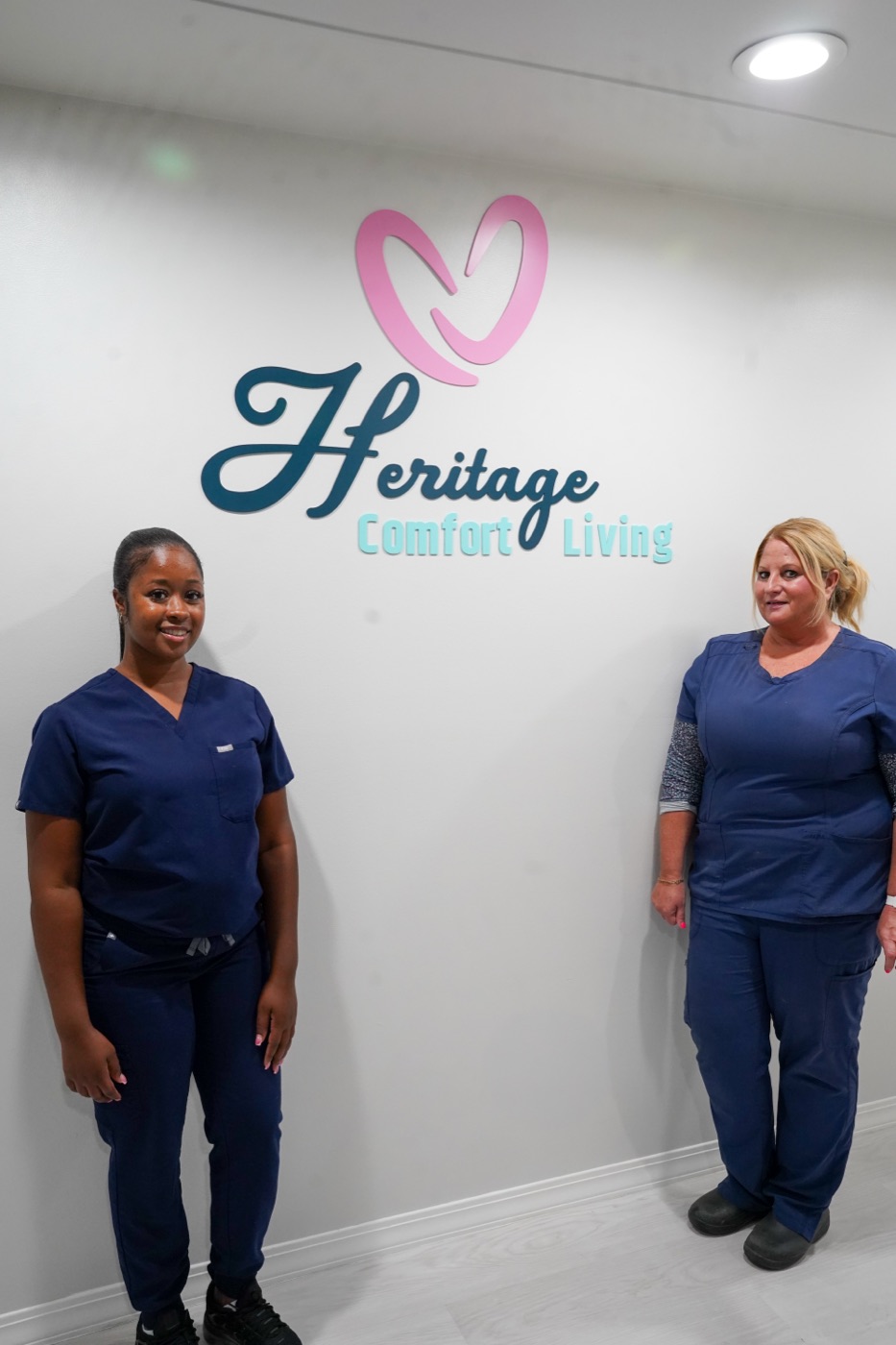 Members of the Heritage Comfort Living Homes care team