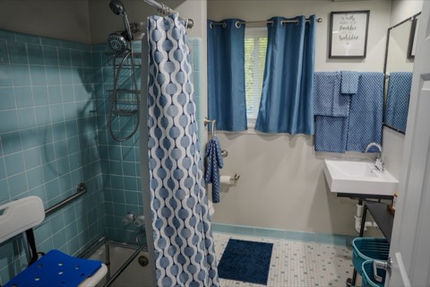 Accessible bathroom at Heritage Comfort Living Homes